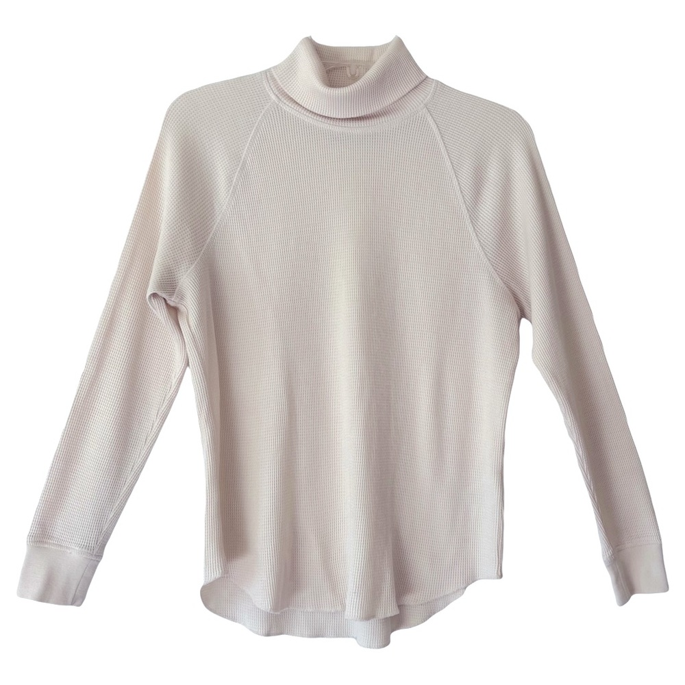 Everlane | Ivory The Organic Cotton Turtleneck Waffle Tee, Small